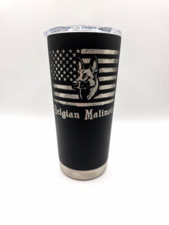 Belgian Malinois American Flag 20oz Tumbler
