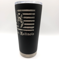 Alternative view of Belgian Malinois American Flag 20oz Tumbler