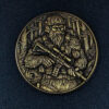 Custom engraved brass challenge coin