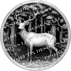 Alternative view of Axis Deer Depthmap Image For Fiber Laser