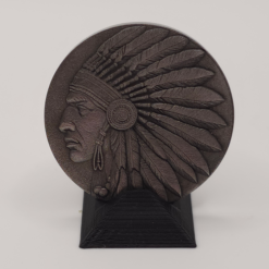 Engraved Native American Chief Coin