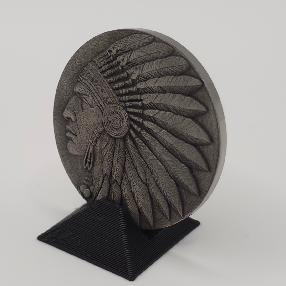 Engraved Native American Chief Coin - Image 2