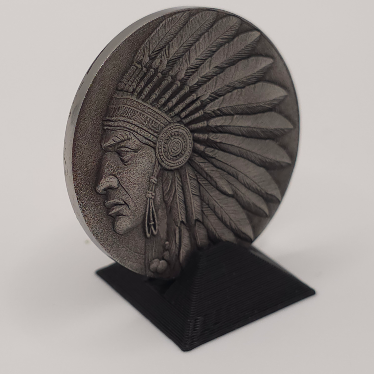 Engraved Native American Chief Coin - Image 3