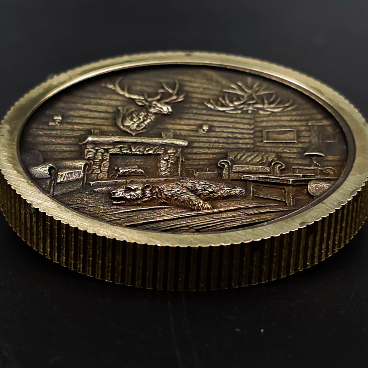 Rustic Cabin Brass Coin - Image 3